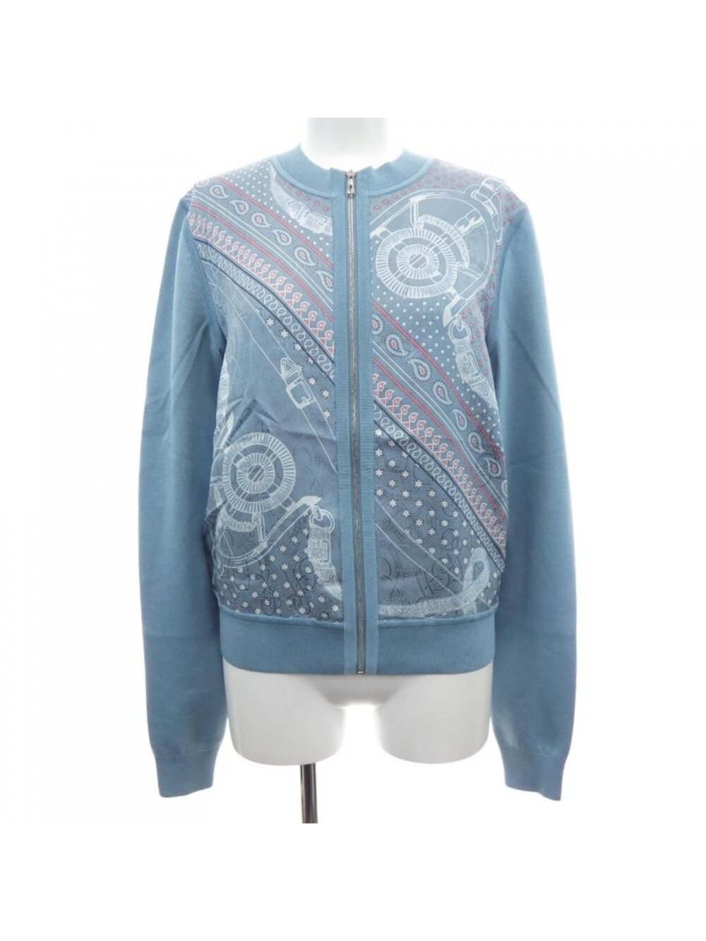 Hermes Eperon D'or Bandana Twillaine Cardigan